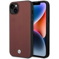 BMW Futrola BMHCP14S22RFGR, za iPhone 14 6,1", kožna, dijamantni uzorak, bordo crvena